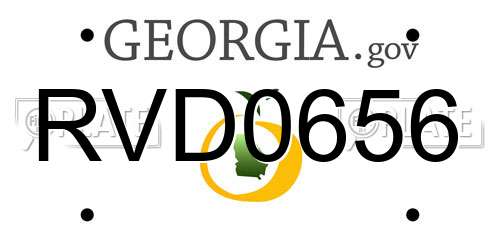 RVD0656 Georgia License Plate