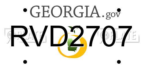 RVD2707 Georgia License Plate