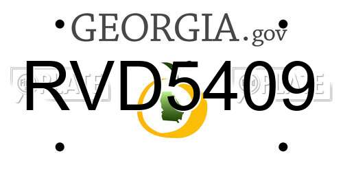RVD5409 Georgia License Plate