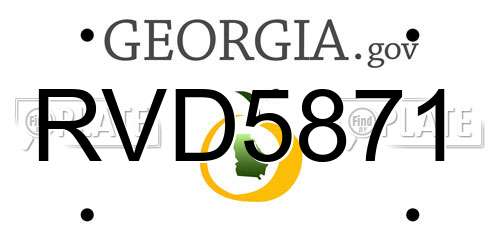 RVD5871 Georgia License Plate
