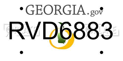 RVD6883 Georgia License Plate