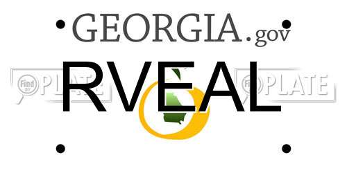 RVEAL Georgia License Plate