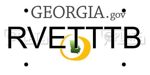 RVETTTB Georgia License Plate