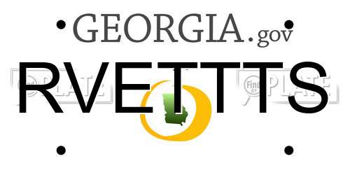RVETTTS Georgia License Plate