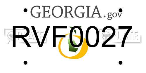 RVF0027 Georgia License Plate