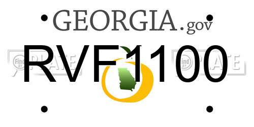 RVF1100 Georgia License Plate