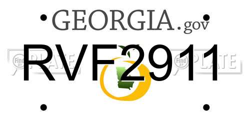 RVF2911 Georgia License Plate