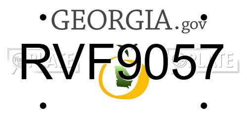 RVF9057 Georgia License Plate