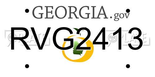 RVG2413 Georgia License Plate