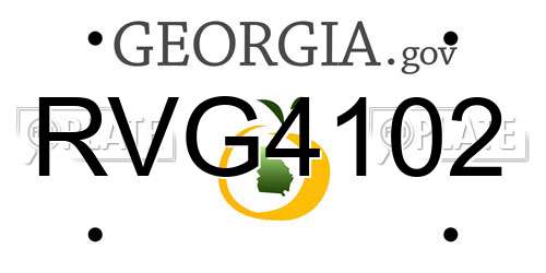 RVG4102 Georgia License Plate