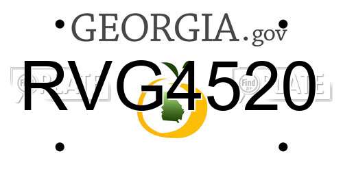 RVG4520 Georgia License Plate