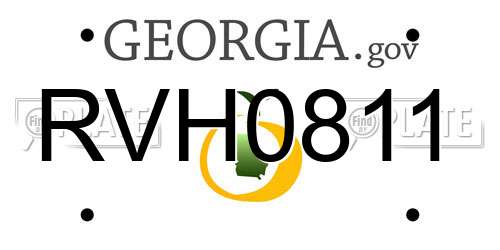 RVH0811 Georgia License Plate