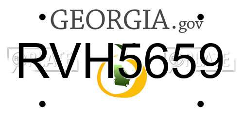 RVH5659 Georgia License Plate