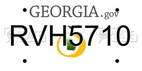 RVH5710 Georgia License Plate