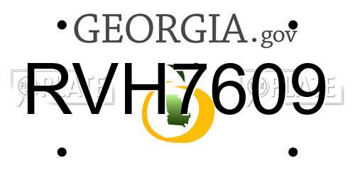 RVH7609 Georgia License Plate