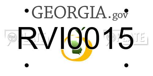 RVI0015 Georgia License Plate