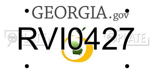 RVI0427 Georgia License Plate