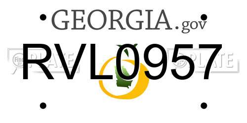 RVL0957 Georgia License Plate