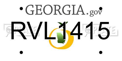 RVL1415 Georgia License Plate