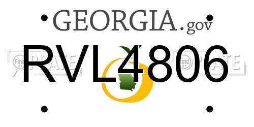 RVL4806 Georgia License Plate