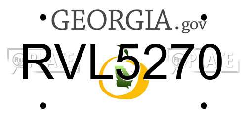 RVL5270 Georgia License Plate