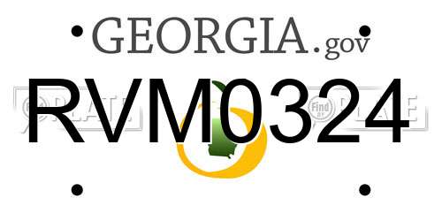 RVM0324 Georgia License Plate