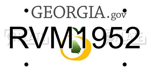 RVM1952 Georgia License Plate