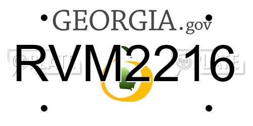 RVM2216 Georgia License Plate