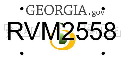 RVM2558 Georgia License Plate