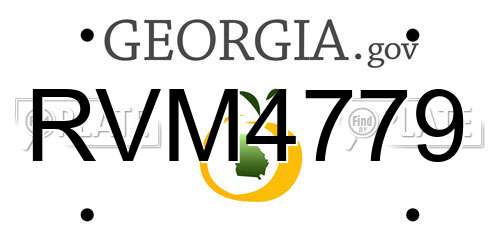 RVM4779 Georgia License Plate