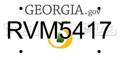 RVM5417 Georgia License Plate