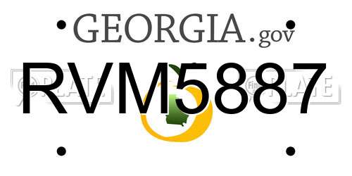 RVM5887 Georgia License Plate