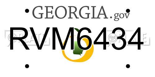 RVM6434 Georgia License Plate