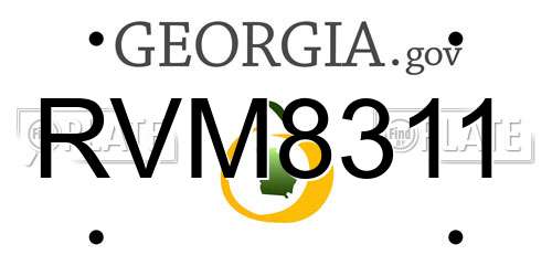 RVM8311 Georgia License Plate