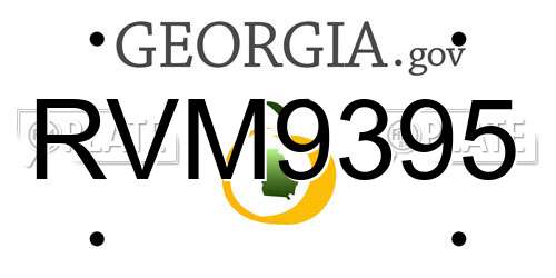 RVM9395 Georgia License Plate