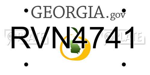 RVN4741 Georgia License Plate