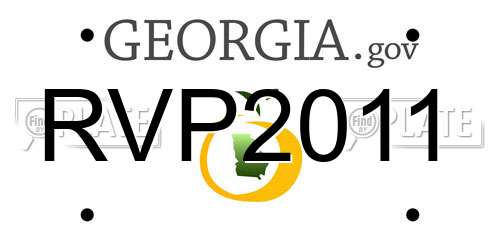 RVP2011 Georgia License Plate