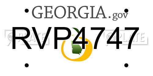RVP4747 Georgia License Plate