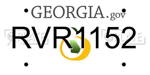 RVR1152 Georgia License Plate