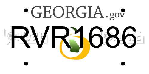 RVR1686 Georgia License Plate