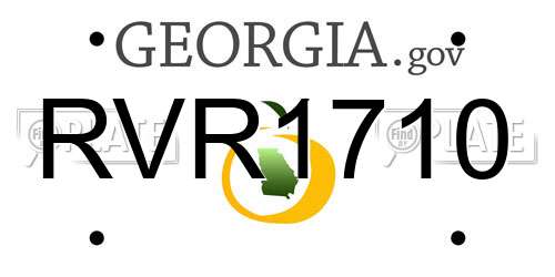 RVR1710 Georgia License Plate