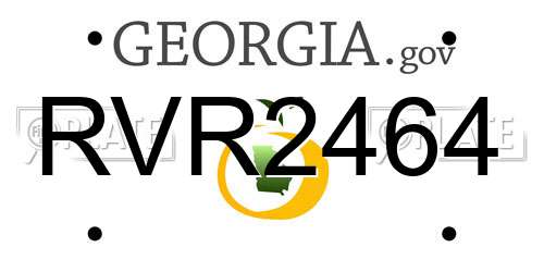 RVR2464 Georgia License Plate