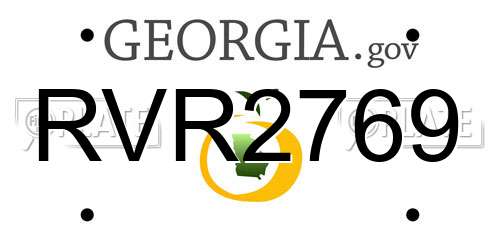 RVR2769 Georgia License Plate