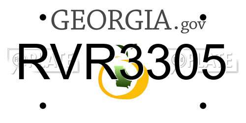 RVR3305 Georgia License Plate