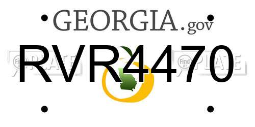 RVR4470 Georgia License Plate