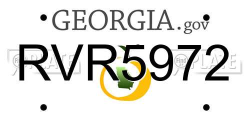 RVR5972 Georgia License Plate