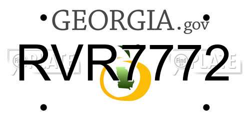 RVR7772 Georgia License Plate