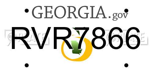 RVR7866 Georgia License Plate