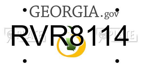 RVR8114 Georgia License Plate