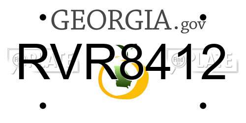 RVR8412 Georgia License Plate